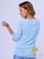 Dámsky pletený sveter JASMIN modrý