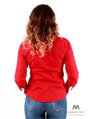 Červená dámska košeľa v slim fit strihu VS-DK 1734