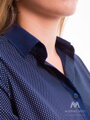 Tmavo modrá bodkovaná dámska košeľa Slim-Fit VS-DK1606