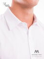 Klasická biela mierne lesklá košeľa v strihu SLIM FIT VS-PK-1714