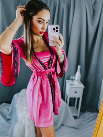 Kraťasový pyžamový set JANNYS VSB22 dark pink